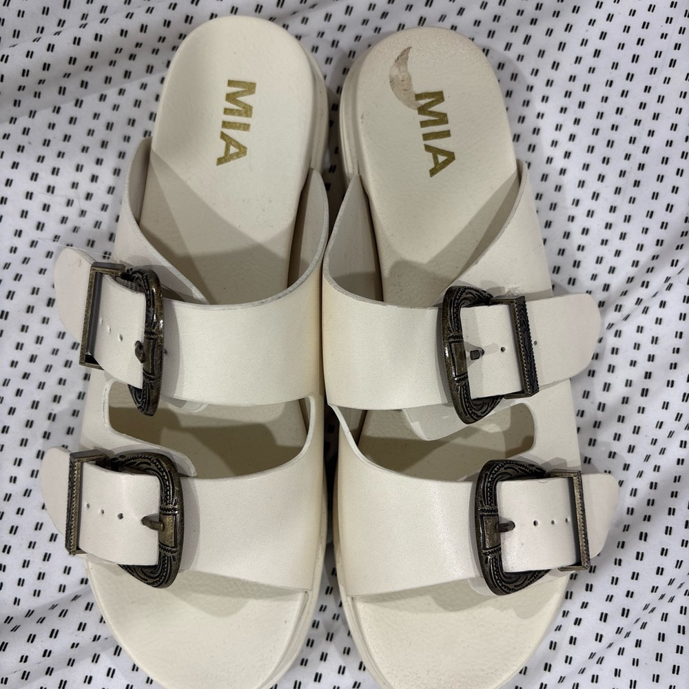 MIA Women's Cream Sandals western size 8 - Picture 3 of 3